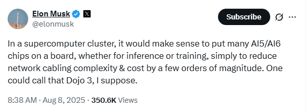 Musk's Strategic Plans on Dojo 3